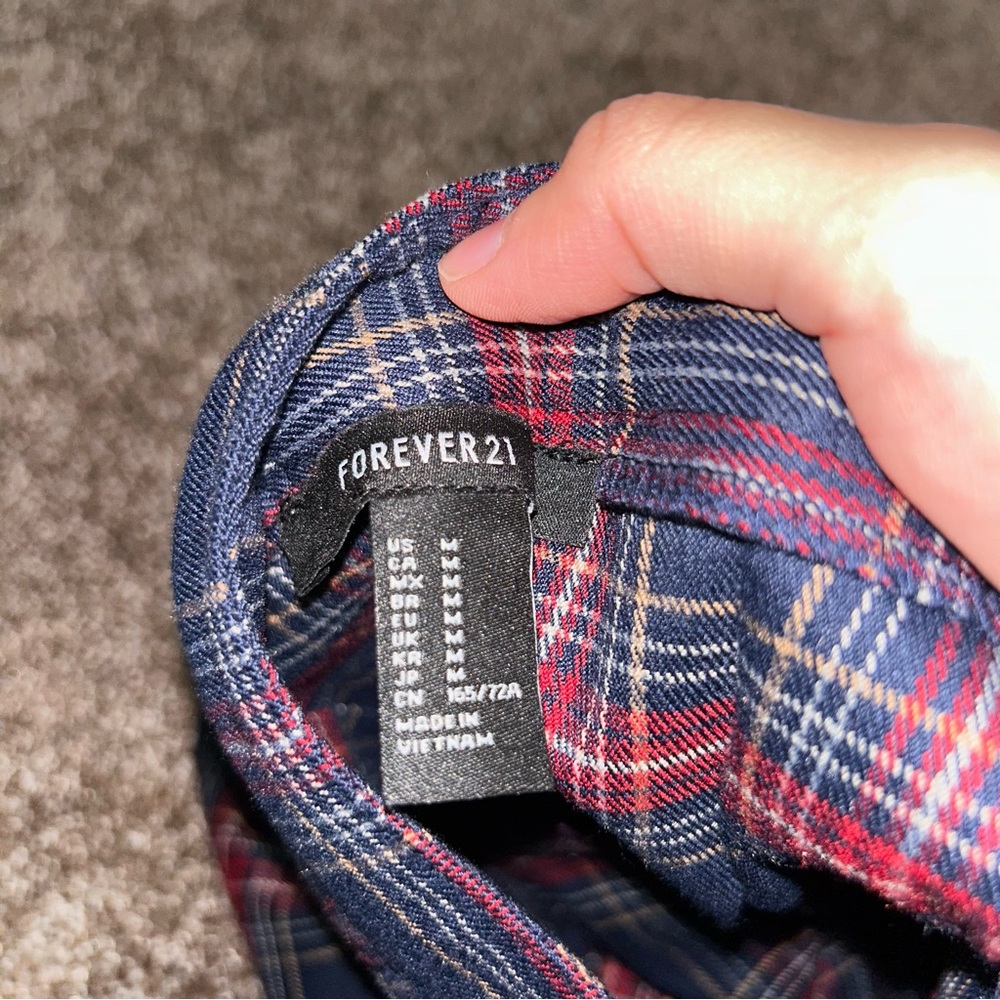 Forever 21 Plaid Skater Skirt - Navy and Red - Picture 2 of 2